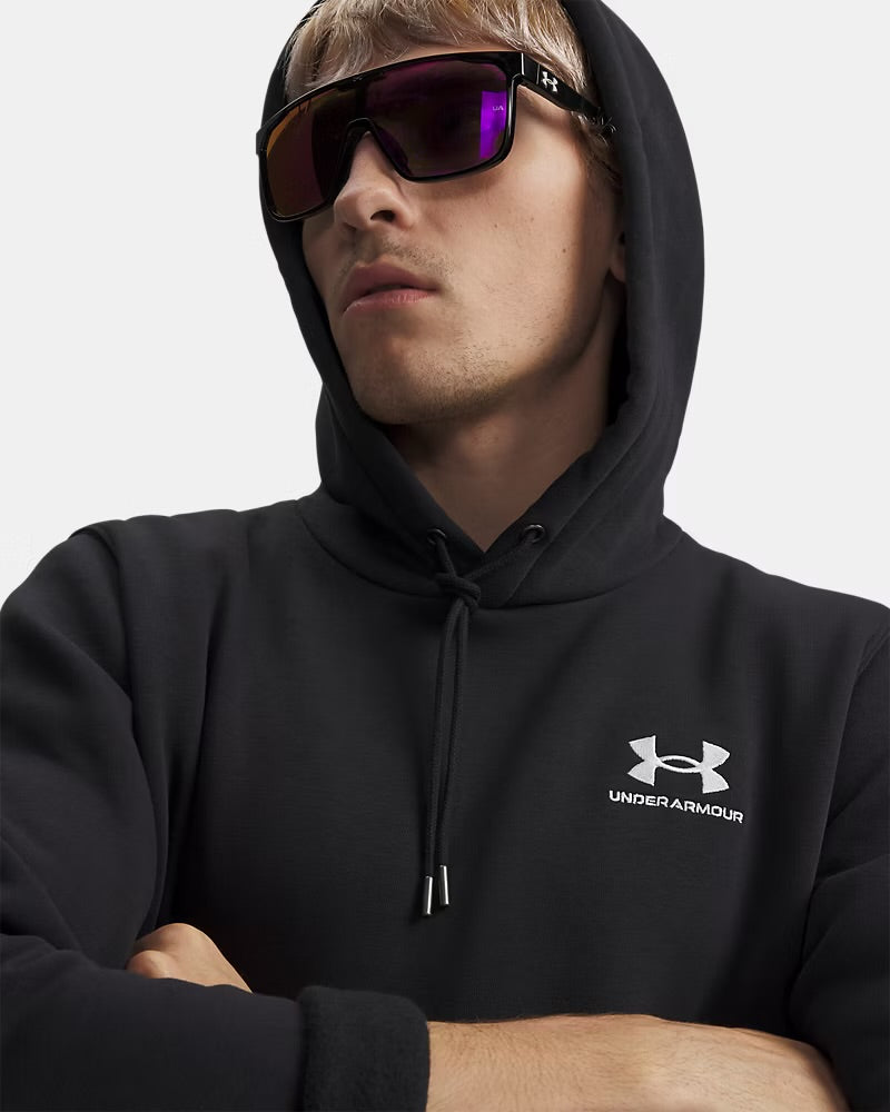 UNDER ARMOUR Felpa In Cotone Fleece Nero