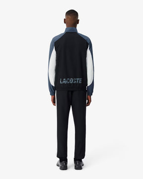 LACOSTE Tuta Sportiva Colorblock Senza Cappuccio Con Stampa Celeste/Blu