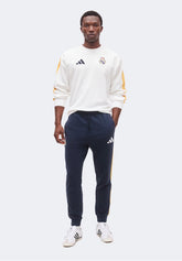 ADIDAS Tuta Real Madrid In Cotone Girocollo Bianca/Blu/Gialla