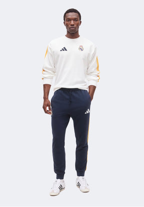 ADIDAS Tuta Real Madrid In Cotone Girocollo Bianca/Blu/Gialla