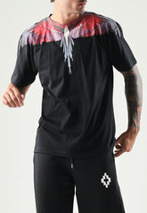 COUNTY OF MILAN T-Shirt Nera Marcelo Burlon Ali Rosse