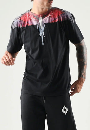 COUNTY OF MILAN T-Shirt Nera Marcelo Burlon Ali Rosse