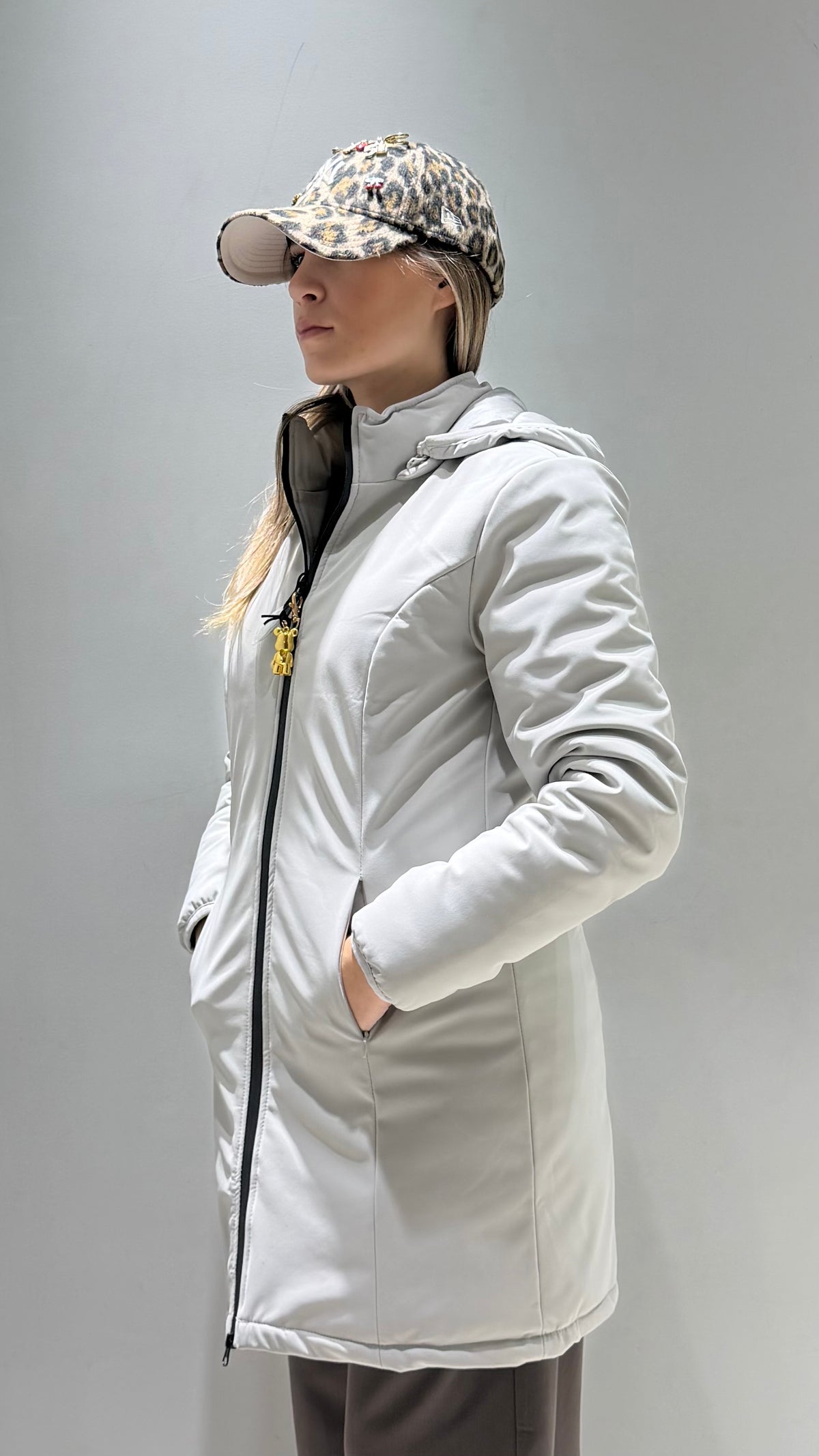 TREZ DONNA GIUBBOTTO LISCIO LUNGO GHIACCIO