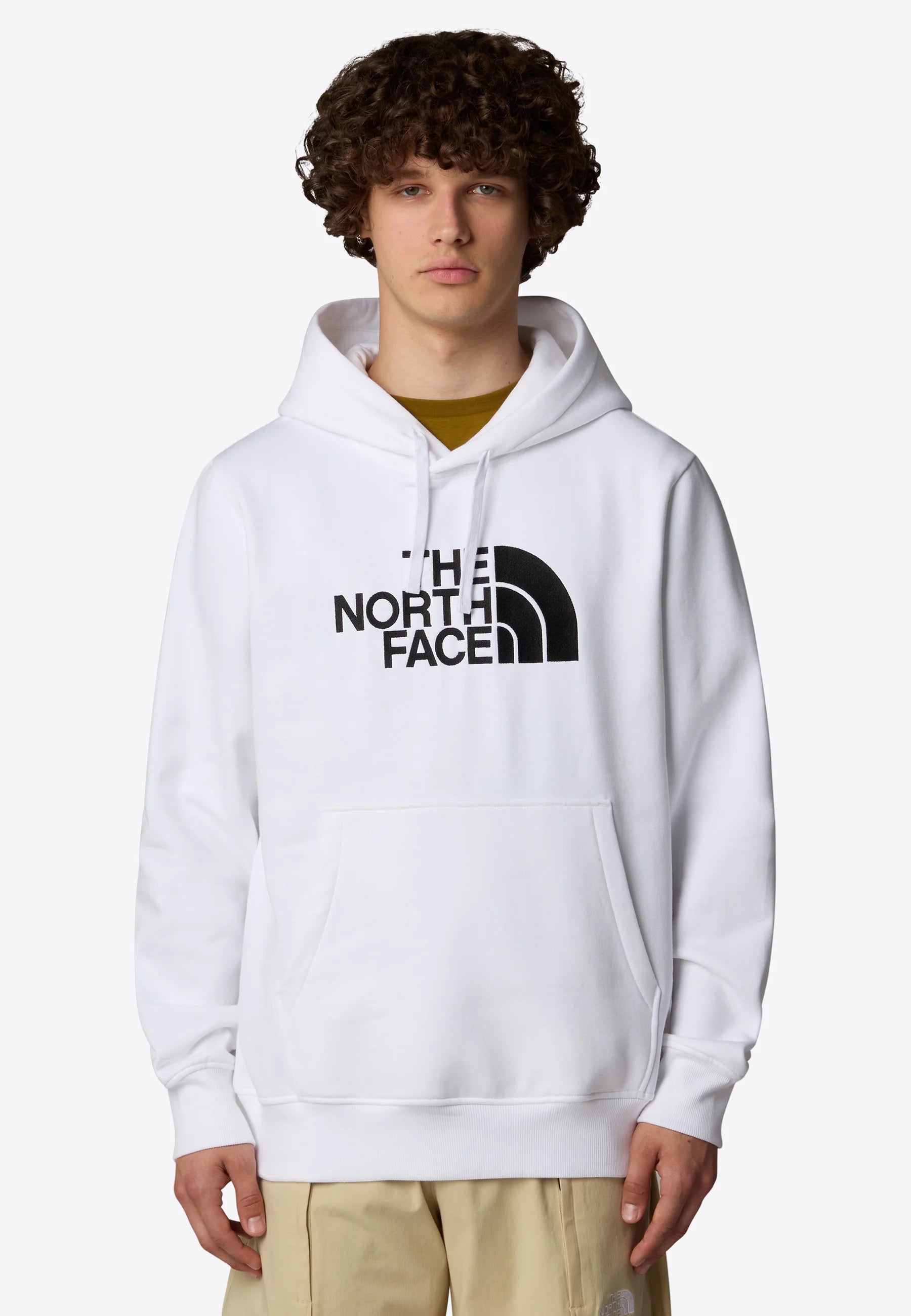 The North Face Felpa Con Cappuccio Logo Grande Bianca