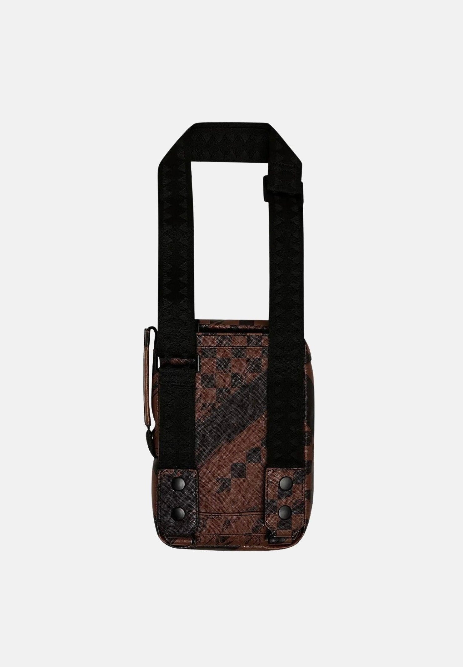 SPRAYGROUND Tracolla In Pelle SMEARED GRUNGE Marrone
