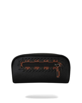 SPRAYGROUND Astuccio In Pelle Dose Of Check Deux Pouch Nero
