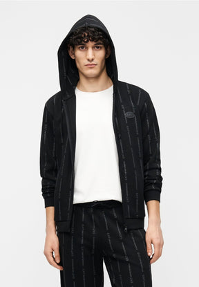 EMPORIO ARMANI Tuta In Cotone Logata Nera