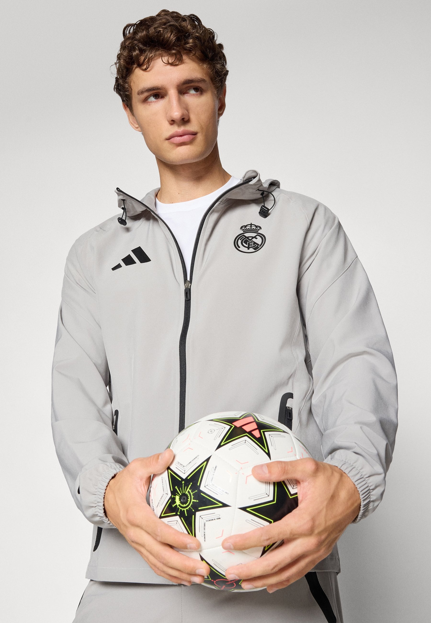 Adidas Tuta Completa Real Madrid Uomo Grigia Microfibra