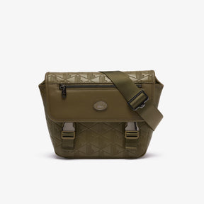 LACOSTE Borsello a Tracolla Monogram Grande Verde Militare