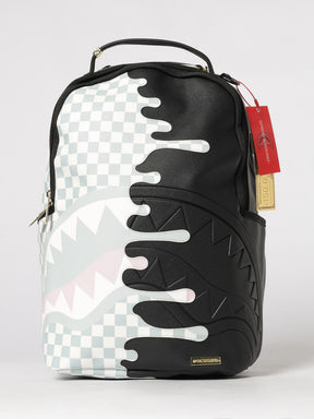 SPRAYGROUND Zaino In Cotone Saffiano a Scacchi Nero/Grigio