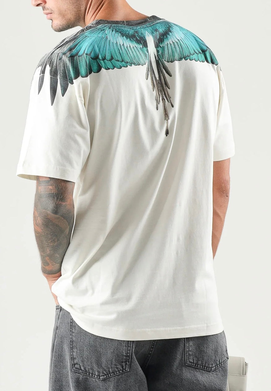 COUNTY OF MILAN T-Shirt Panna Marcelo Burlon Ali Verde Acqua