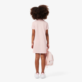 LACOSTE Polo A Vestitino In Cotone Piqué Bambina Basic Rosa