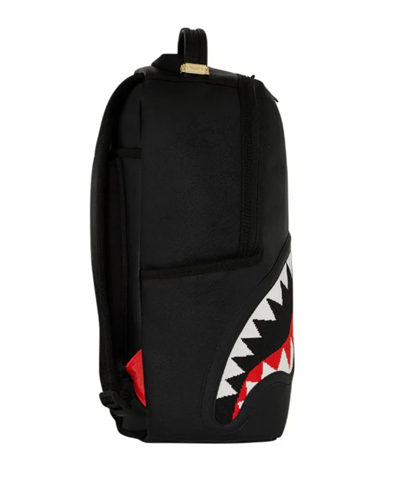 SPRAYGROUND Zaino In Pelle Fly Knit Mouth Nero