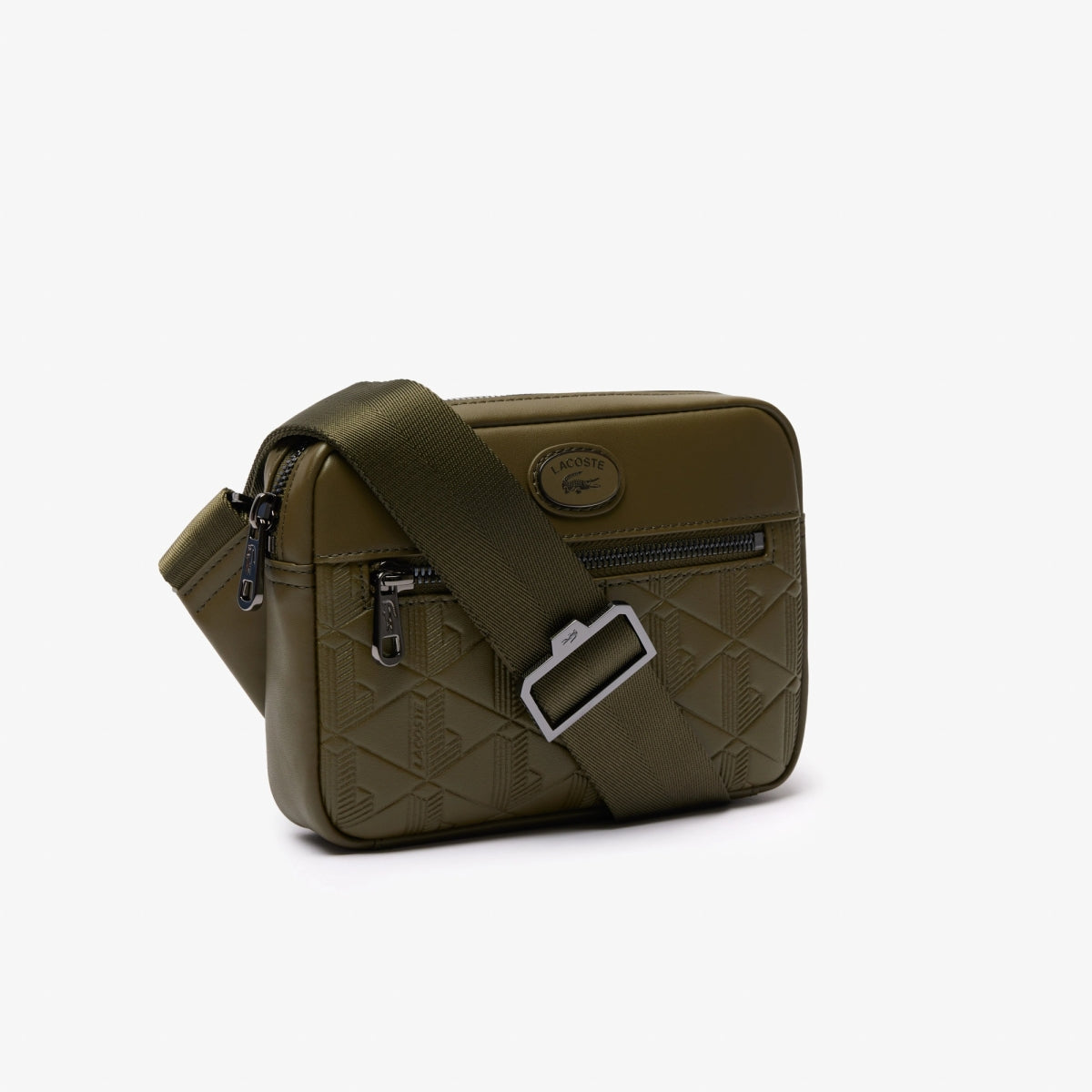 LACOSTE Borsello a Tracolla Monogram Piccola Verde Militare