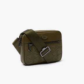 LACOSTE Borsello a Tracolla Monogram Piccola Verde Militare