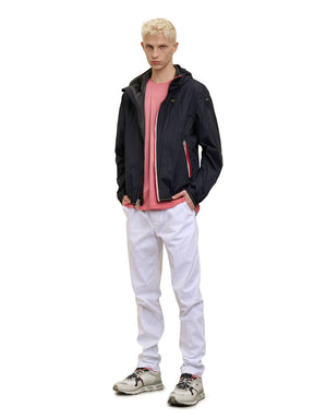 Antivento Blauer Uomo Nero zip rossa