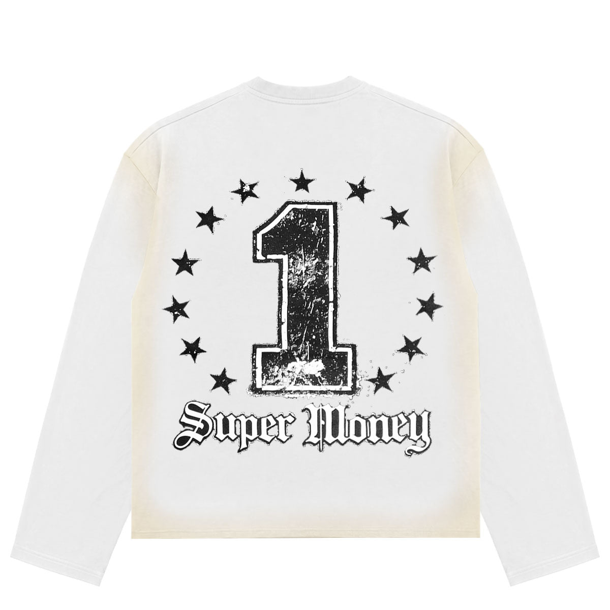 ART SUPER MONEY Felpa GRILLZ Girocollo Bianca