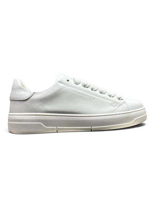 BRIAN MILLS Sneaker In Pelle Tutta Bianca