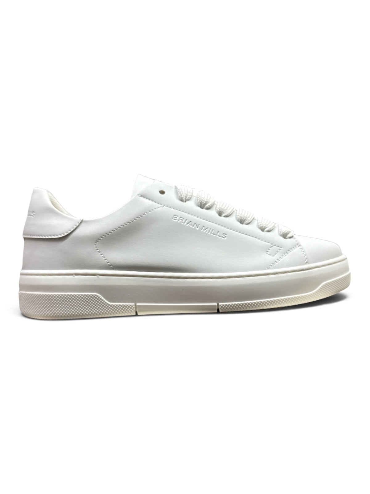 BRIAN MILLS Sneaker In Pelle Tutta Bianca