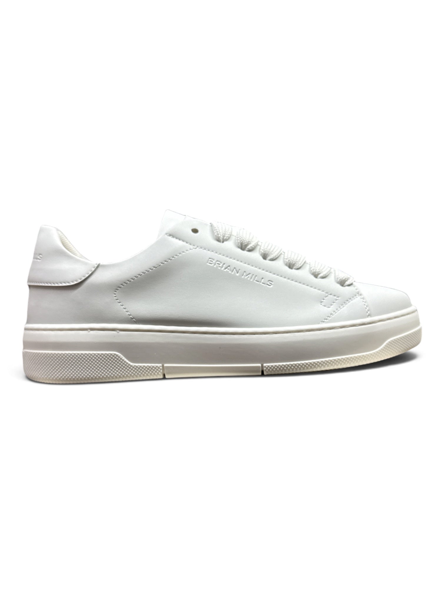BRIAN MILLS Sneaker In Pelle Tutta Bianca