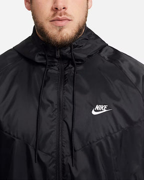 NIKE Tuta In Microfibra Con Zip e Cappuccio Nera