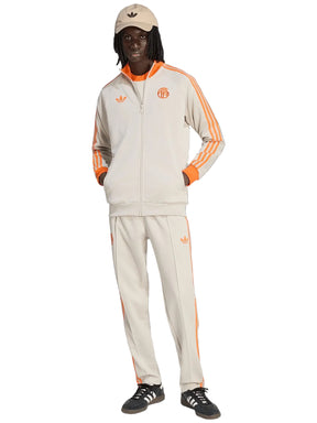 ADIDAS ORIGINALS Tuta Bayern Monaco Acetata Pantalone Fondo Largo Beige/Arancione
