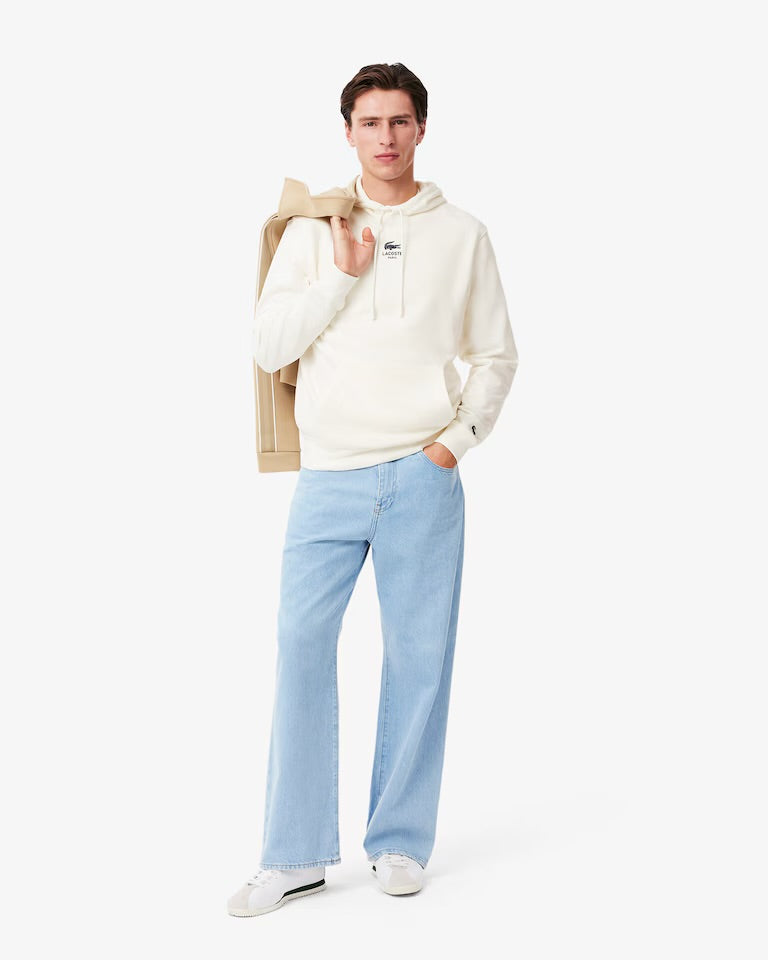 LACOSTE Felpa Con Cappuccio Lacoste Paris Bianca