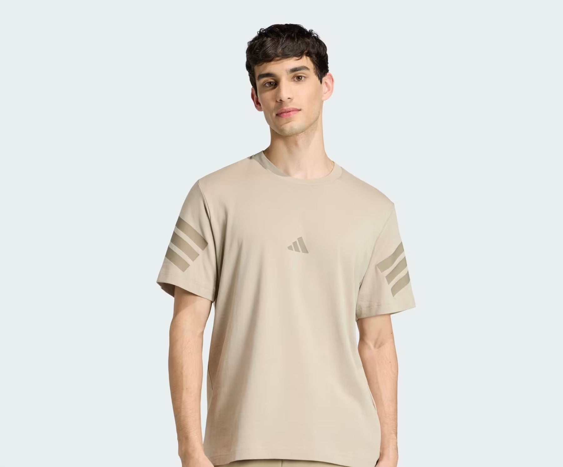 Adidas Completino Tech Cotone Uomo Beige Bande Laterali