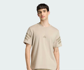 Adidas Completino Tech Cotone Uomo Beige Bande Laterali