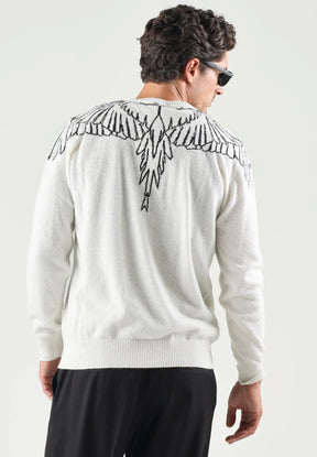 COUNTY OF MILAN Maglione Marcelo Burlon Panna Con Ali Nere