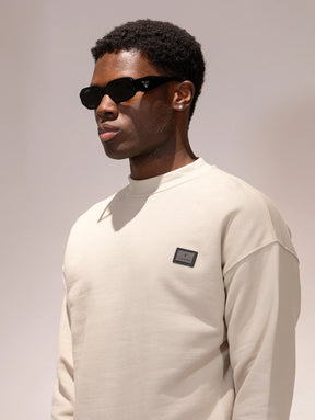 SOLDIER Felpa Girocollo Prime in Cotone Piqué Beige