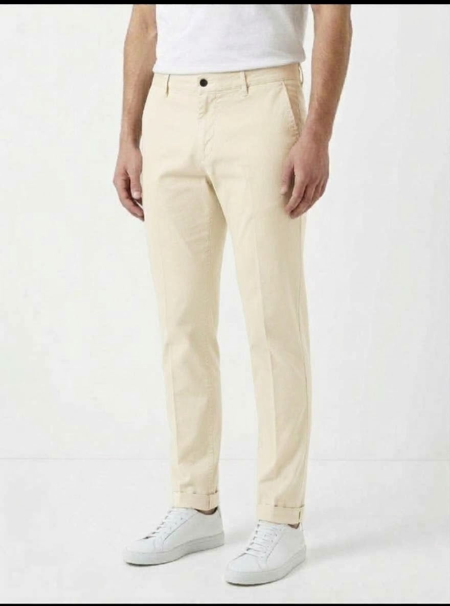 PIZETAONE Pantalone T.A. Skinny Panna