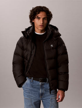 CALVIN KLEIN Giubbotto Invernale Bomber Con Logo Piccolo Sul Petto Nero 26/27