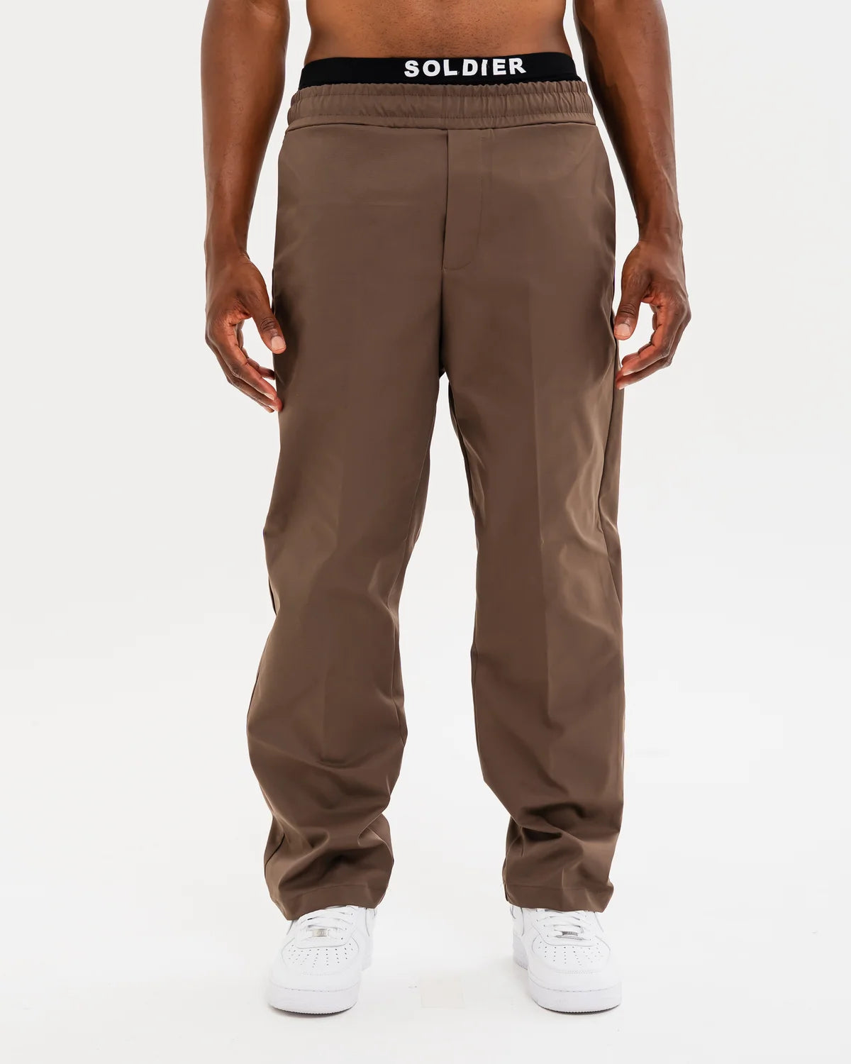 SOLDIER Pantalone Baggy Con Elastico Moro