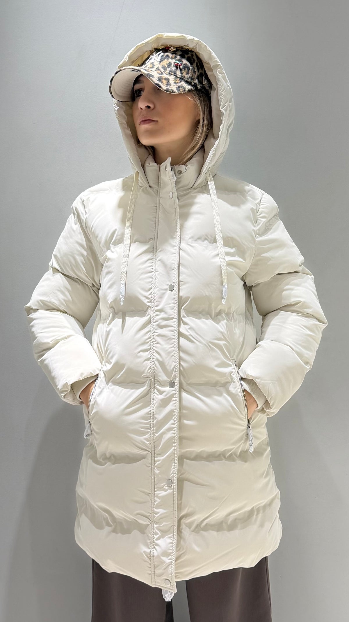 TIFFOSI DONNA CRANK BIANCO GIUBBOTTO LUNGO