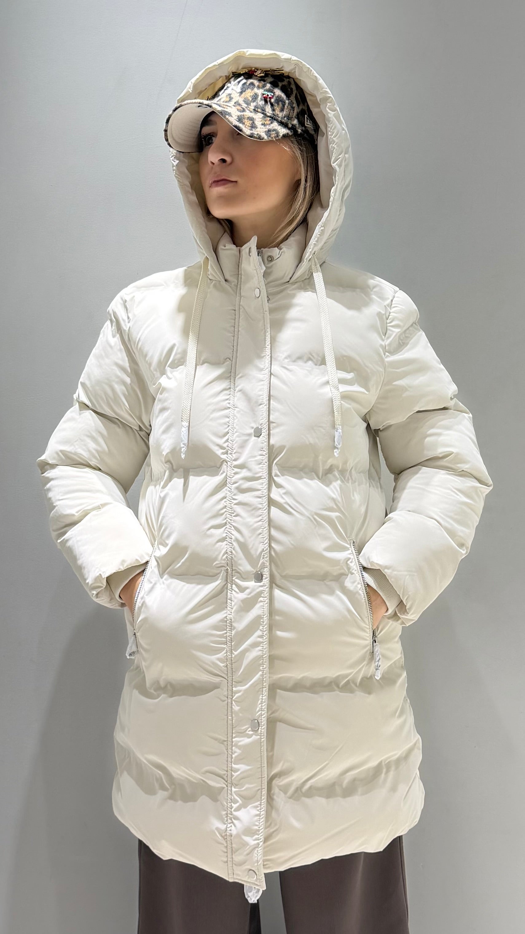 TIFFOSI DONNA CRANK BIANCO GIUBBOTTO LUNGO