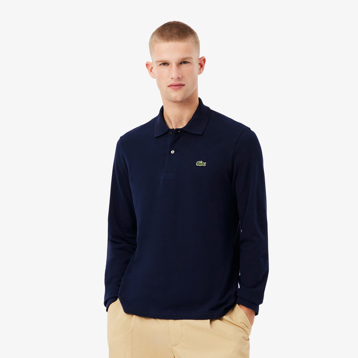 LACOSTE Polo Maniche Lunghe Blu