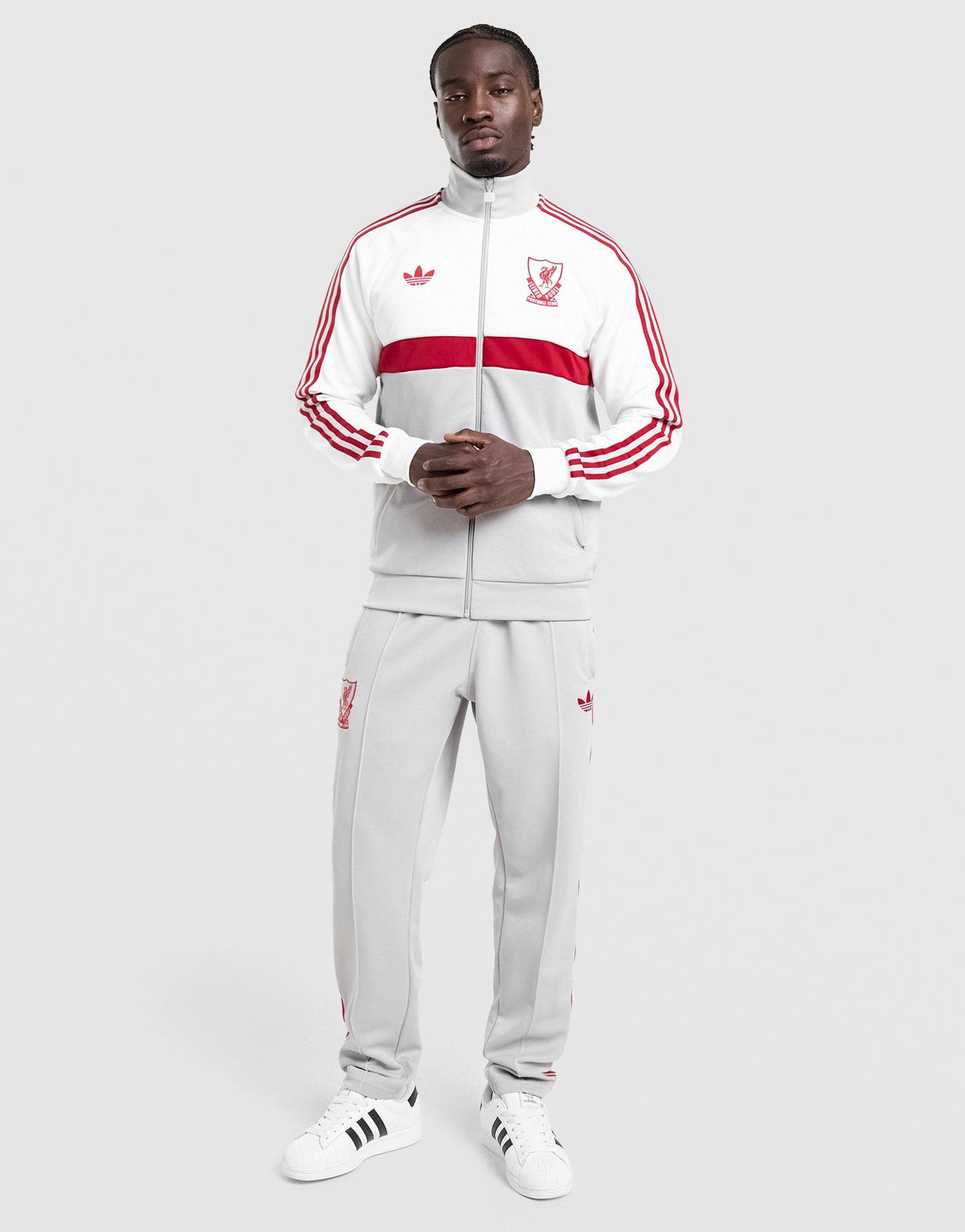 ADIDAS Tuta Liverpool Completa Bianca/Grigia/Rossa