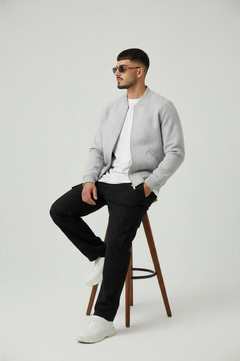 FIRST GARMENT Jacket Con Zip Grigio