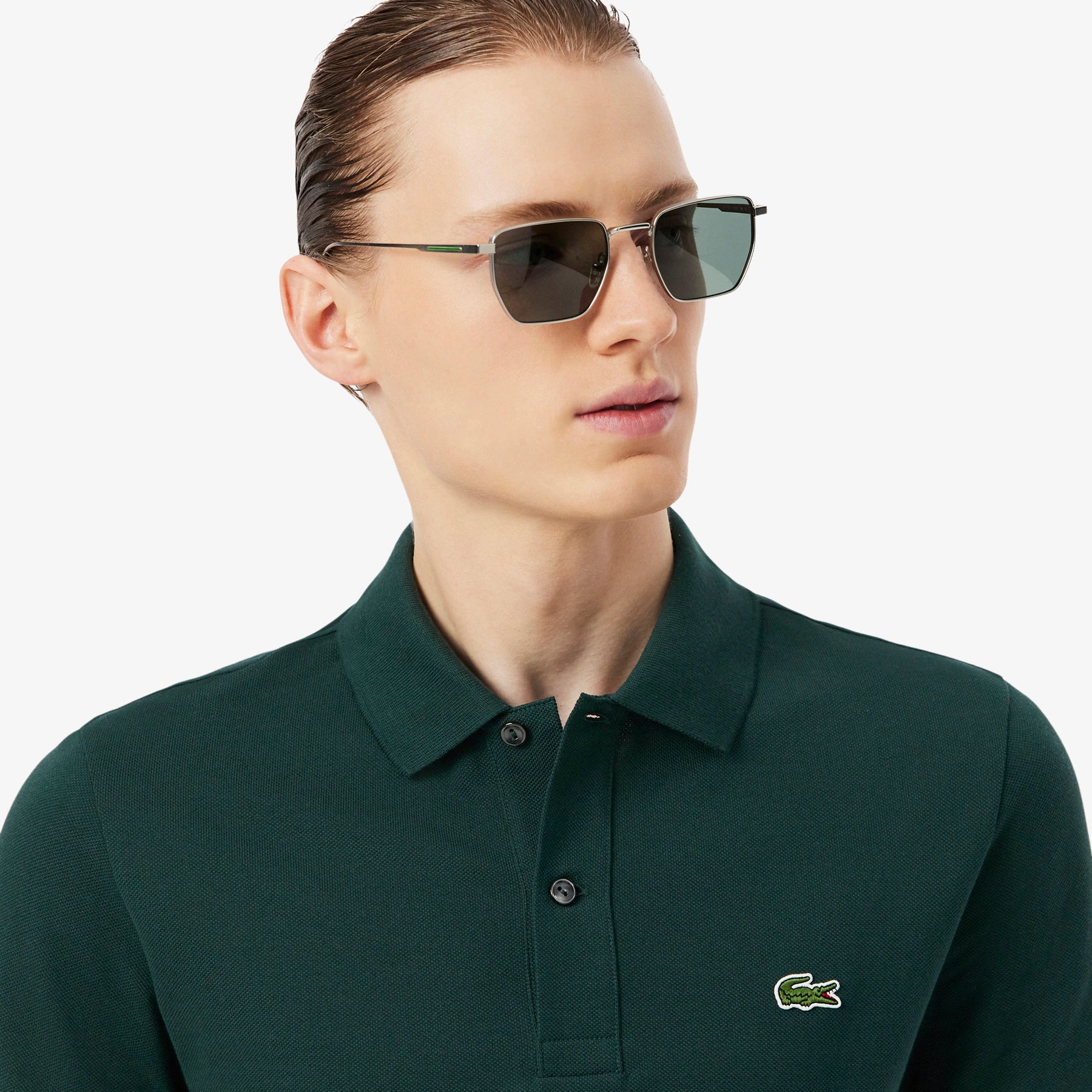 LACOSTE Polo Classic Fit In Piqué L.12.12 Verde Petrolio