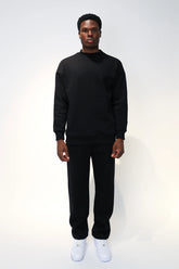 SOLDIER Tuta Felpata Girocollo Pantalone Baggy Nera