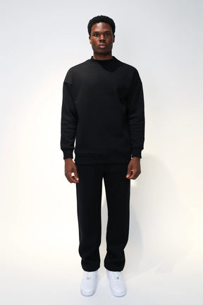 SOLDIER Tuta Felpata Girocollo Pantalone Baggy Nera