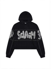 DISCLAIMER Felpa Con Cappuccio Scritta Glitterata Donna Nero/Argento