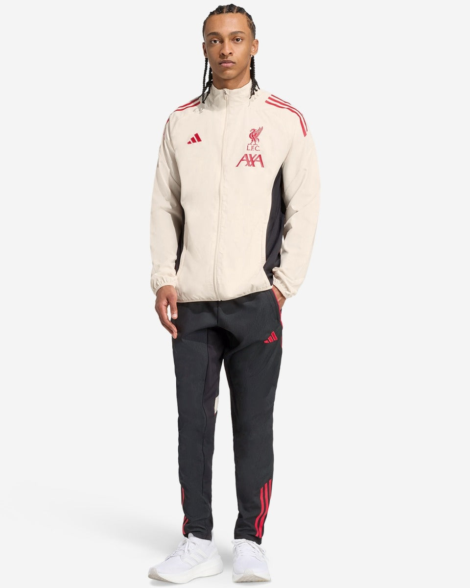 ADIDAS Tuta Liverpool Leggera In Microfibra Beige/Rossa