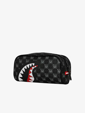 SPRAYGROUND Pochette/Astuccio Sharks In Paris Wtf Bubble Black Check Pouch Nero