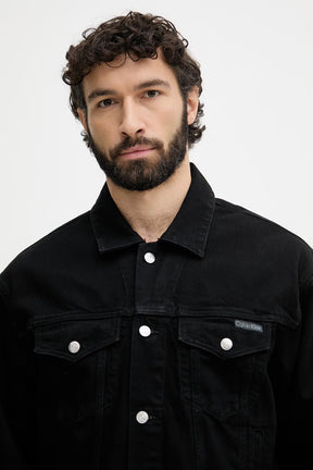 CALVIN KLEIN Giacca Di Jeans Denim Nero