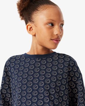 LACOSTE T-Shirt Con Fantasia Bambino/Bambina Blu/Rosa