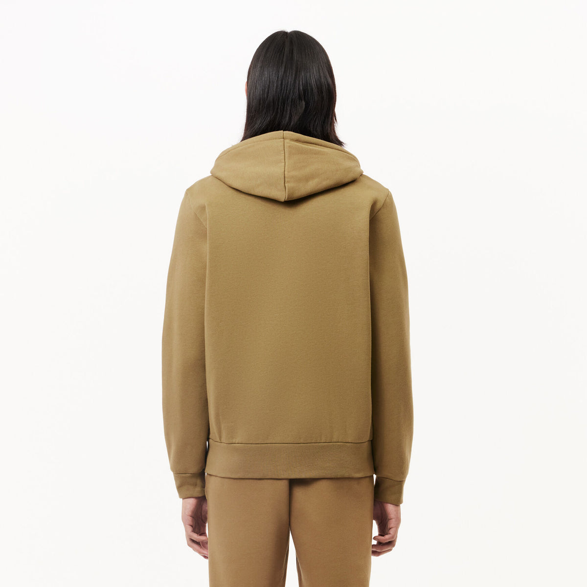 LACOSTE Felpa Con Cappuccio e Zip Beige