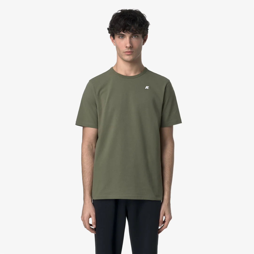 K-WAY T-Shirt Adam Light Stretch Verde Militare