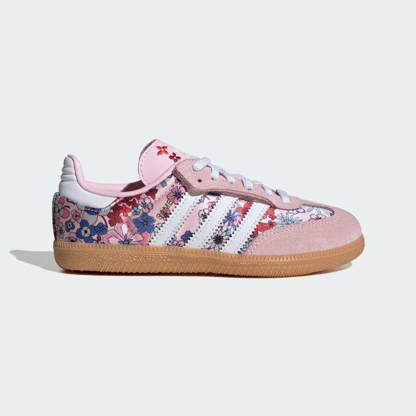 Adidas Samba Liberty London Sneaker Bambina Rosa Floreale Strisce Bianche